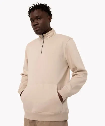 Blusa de Moletom Bege com Zíper novo com etiqueta