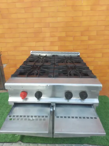 Fogão industrial inox 4 bocas Macom 