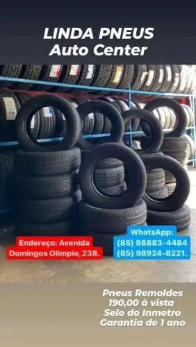 Pneus Remoldes com Garantia de 1 ano
