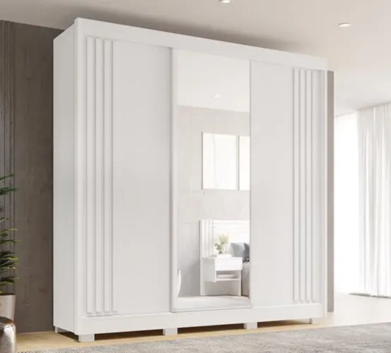 Guarda Roupa Athenas 100 % MDF portas corrediças com espelho em Promoção!