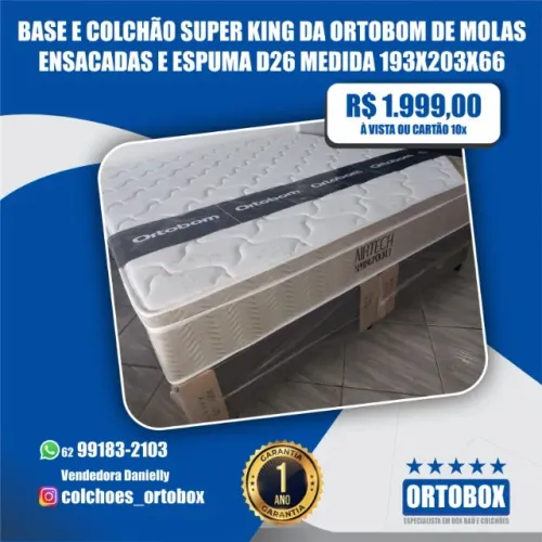 Cama box Super king da ortobom de molas ensacadas airtech