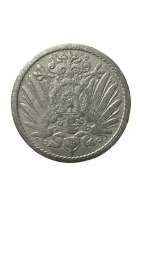 Moeda da Alemanha- 5 pfennig - 1875 `A` -Império Alemão (1871 - 1922)