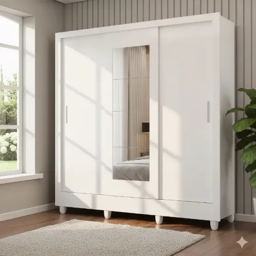 (PRODUTO DE LOJA) Guarda Roupa Clara Branco