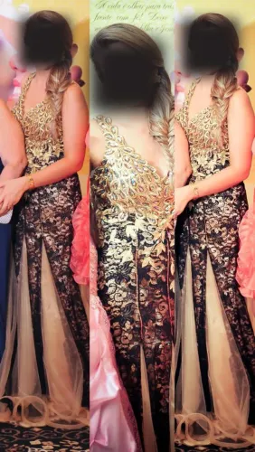 Vestido longo luxuoso de festa com pedrarias e sem manga