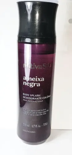 Desodorante corporal Colônia Body Splash 200 mL. Nativa Spa Ameixa preta.