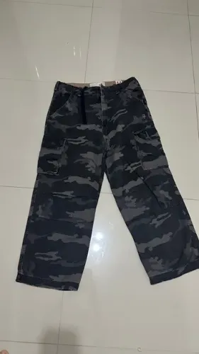 Calça Cargo Camuflada preta Taco brim original 44