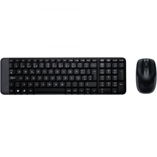 Combo Teclado e Mouse Logitech MK220 Sem Fio Black ABNT2
