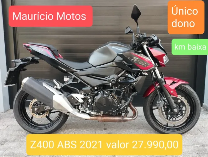 Kawasaki Z400 ABS 2021 único dono km baixa. Abaixo Fipe 