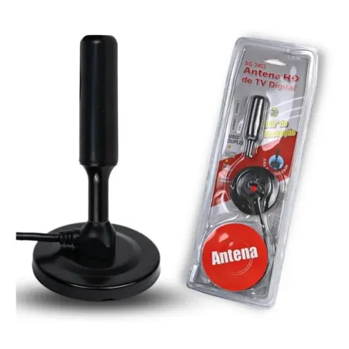 Antena HD de TV digital 5metros 360° de recepção 