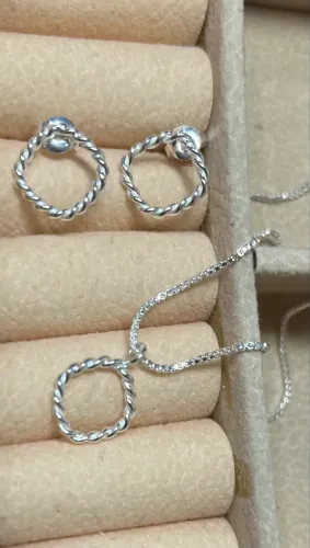 Conjunto em prata 925 
