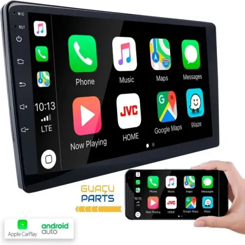 Central Multimídia 9 Pol espelha Android Auto CarPlay 2Din 