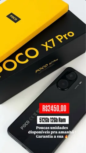 Poco X7 Pro 5G 512Gb 12Gb Ram Novo Entregamos Grátis Garantia 