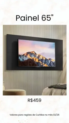 Promoção Painel 65'' Preto - 18/02/25