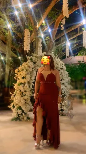 Vestido Vermelho Marsala - Venda