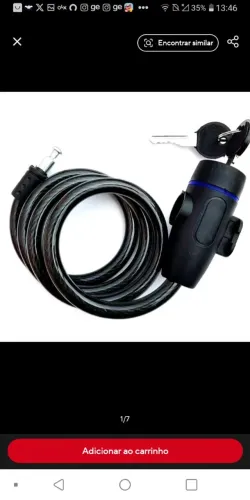 Cadeado para bicicleta com cabo de aço