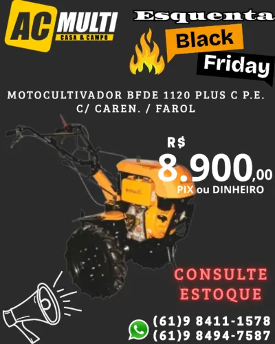 MOTOCULTIVADOR BFDE 1120 PLUS C P.E. C/ CAREN. / FAROL