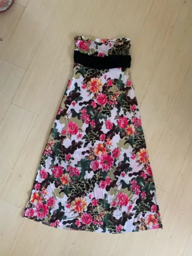 Vestido longo - inspiracao Farm -tomara-que-caia forrado, malha fria, lindíssimo !!