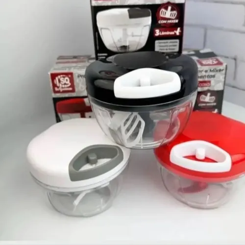 Processador Manual de Alimentos 3 Lâminas - Prático e Rápido