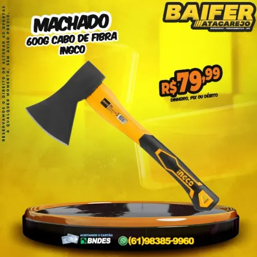 Machado 600G Cabo de Fibra Ingco
