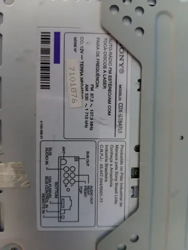 Som automotivo sony