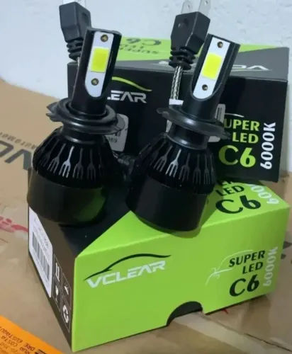 PROMOÇÃO! SUPER LED AUTOMOTIVO FAROL MILHA VCLEAR C6 6000K 7800 MIL LÚMENS ENTREGA GRÁTIS!