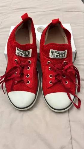 tênis meia similar converse all star vermelho 35