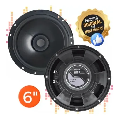 Par Alto-Falante Bomber 6" Montadoras 110W RMS - Som Forte e Nítido