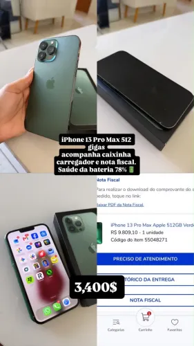 Iphone 13 pro max 512 gb