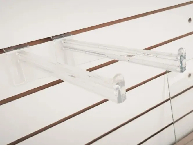 Gancho para Painel Canaletado com 30cm Transparente UNIDADE