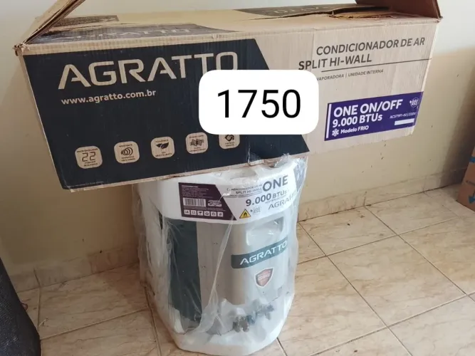 CENTRAL DE AR AGRATO 9 MIL BTUS NOVA