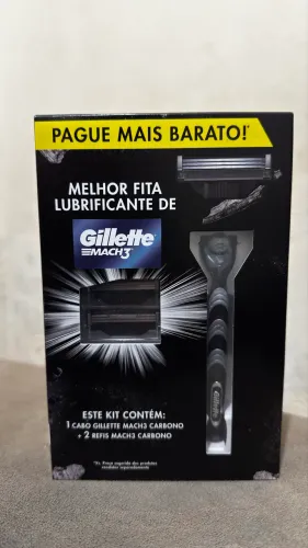 Gillete Mach3 Carbono Kit Cabo + 2 Refil