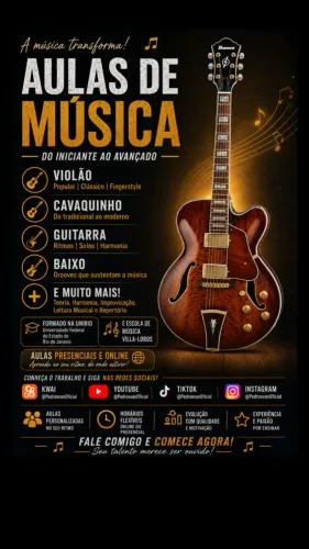 Aprenda Violão, Cavaquinho, Guitarra,Baixo