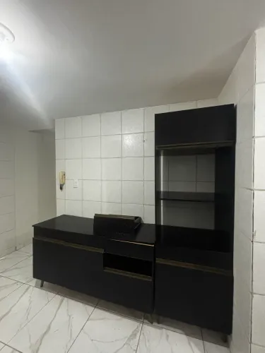 Armário de Cozinha Completo Preto/Bronze (Brinde Adesivo para envelopar)