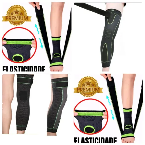 Super promoção na compra de uma joelheira longa leva uma tornozeleira de brinde