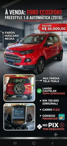 Ford Ecosport Freestyle 1.6 16V Flex 5P Aut. 2016