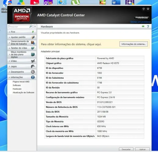Placa de vídeo AMD Radeon HD 6570