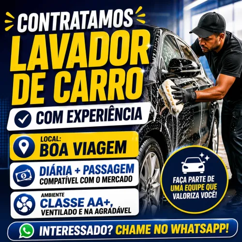 Lavador de Carro Com Experiência
