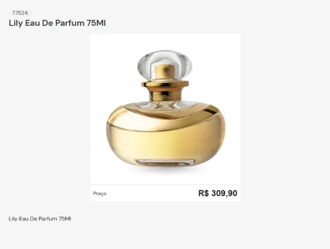 Lily Eau De Parfum 75Ml