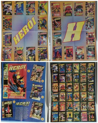 3 Pôsters da Revista Herói anos 90