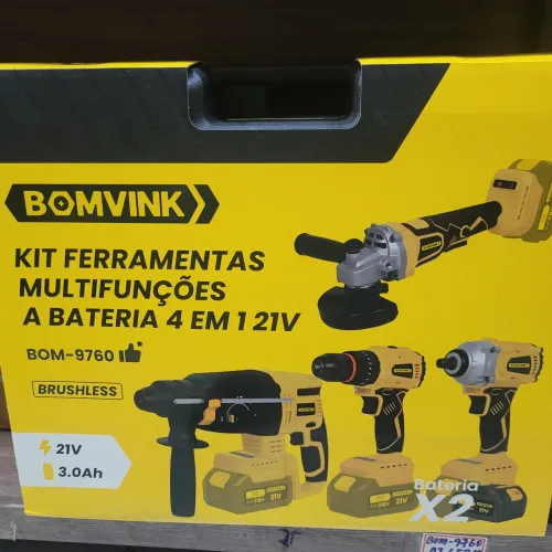 Kit ferramentas a bateria.