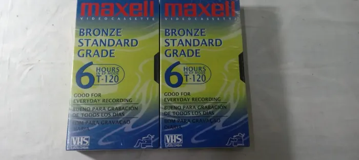 Fitas VHS Maxell T-120 LACRADAS - 2 FITAS