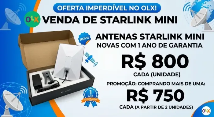 Starlink Mini Nova na Caixa - 1 Ano de Garantia
