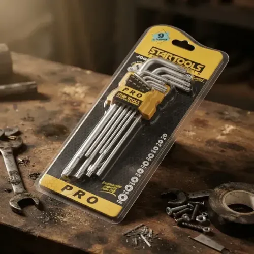 Jogo 9 pçs Chave Torx Torque Longa Cromo Vanadio - Novo a pronta entrega