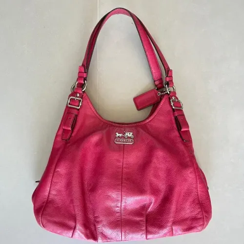 Bolsa rosa pink couro pelica Coach