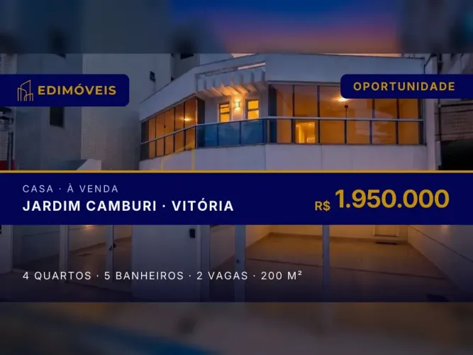 Oportunidade em Jardim Camburi: Casa Duplex 4 quartos perto da praia