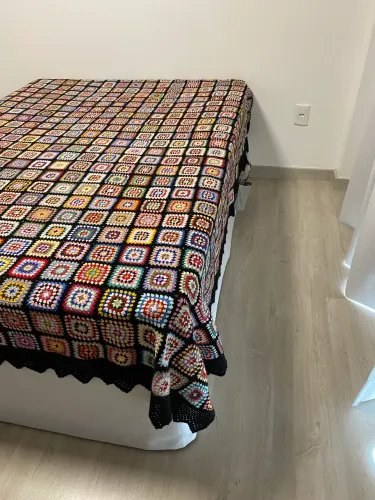 Colcha de casal de crochê