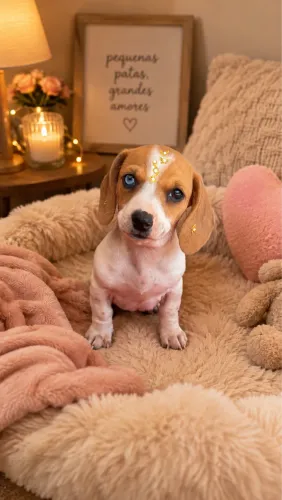 Filhote Dachshund fêmea merle