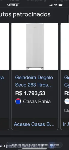 Geladeira Consul de 1 ano de uso