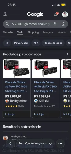 Rx 7600 asrock triple fan Placa de vídeo lacrada