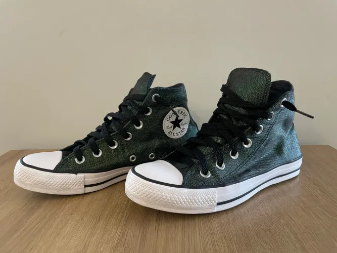 Tênis Converse All Star verde metálico original